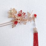 CHN-2022-00040-FlyingBirdandPagodaGardenHairpin-Gold-RedLeftC1