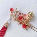 CHN-2022-00041-FlyingBirdandPagodaGardenHairpin-Gold-RedRightC1