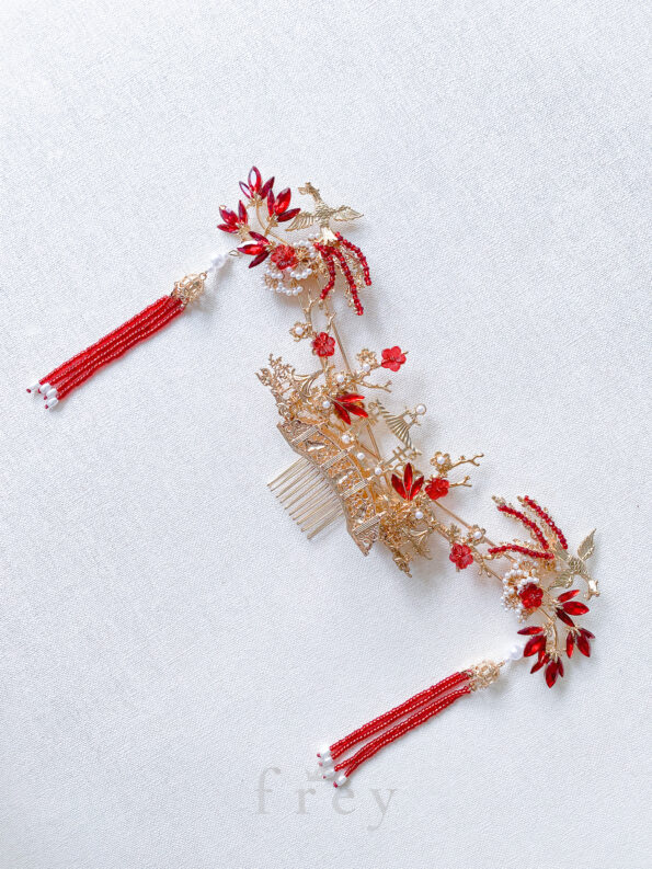 CHN-2022-00071-PhoenixRedBlossomBridgeSet-Gold-Red3pcsC2