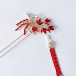 CHN-2022-00074-PhoenixRedBlossomHairpin-Gold-RedLeftC1