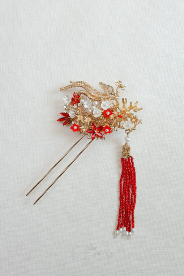 CHN-2023-00014-Phoenix-Majesty-Fire-Hairpin-Gold-Red-Left