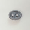 Simple Round Halo Bezel Earrings - Platinum, White (Ear Needle)